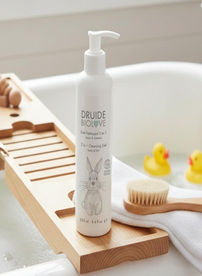 DRUIDE 2-in-1 Cleansing Gel Body Hair Care ,organic Baby Shampoo Clean Care & Wash, Sulfate-Free, For Children Prone to Eczema, 250 ml (8.4 oz Size Chamomile,Orange Star Anise Made in Canada - Image 2