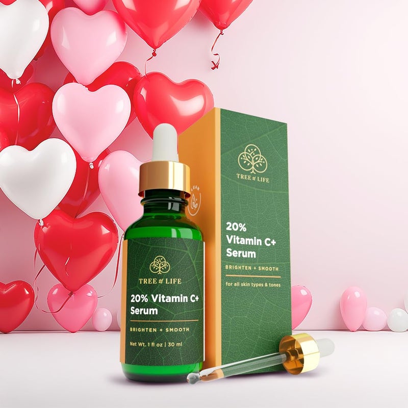 Tree of Life Beauty Hydrating Facial Serum - Super 20% Vitamin C+ with Vitamin E - Brightening & Smoothing for Dry/Sensitive Skin - Anti-Aging & Dark Spot Treatment - 1 Fl Oz - Image 2