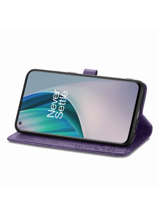 اس-توب جراب لهاتف OnePlus Nord N10 5G، جراب جلدي قلاب أفقي منقوش بنقشة زهرة ماندالا - Image 4
