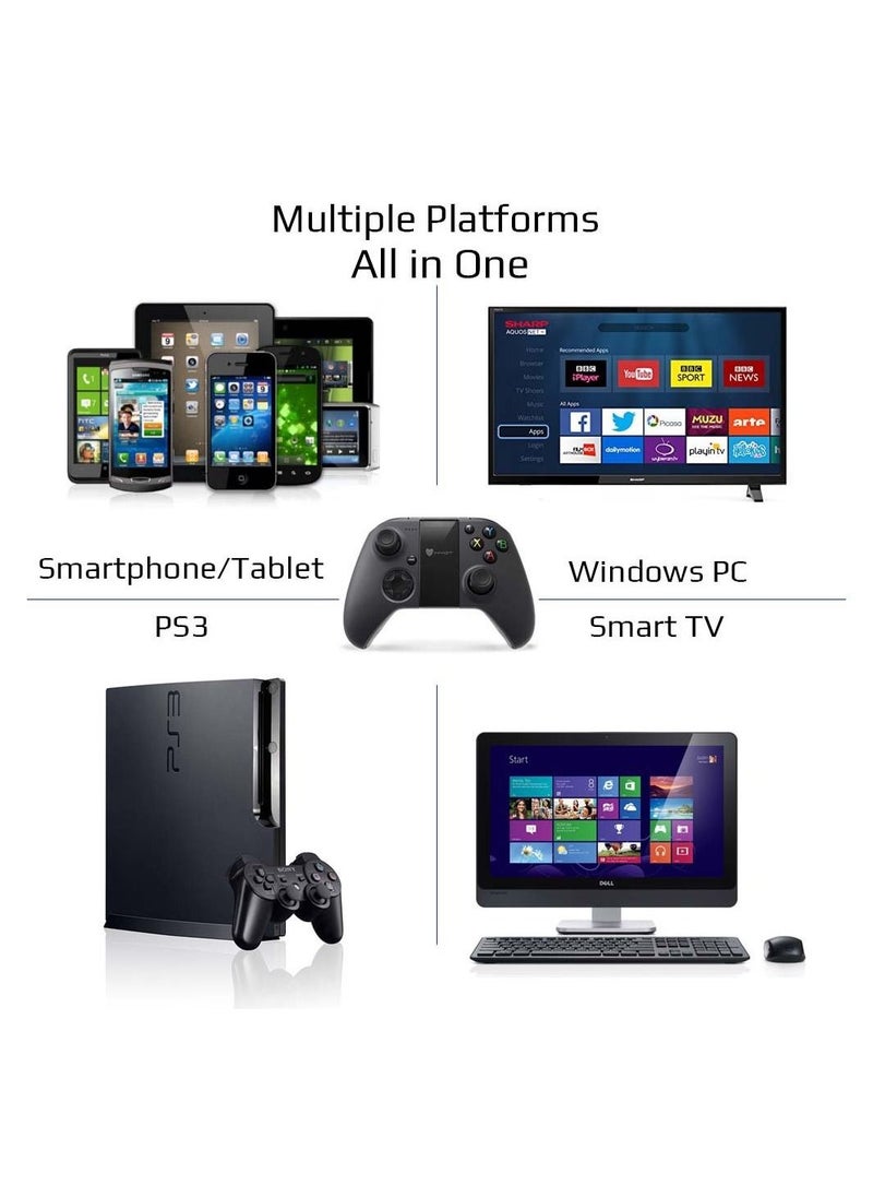 MYGT C04 Wireless Bluetooth Gamepad for PC, Android and PS3 (Black) Not Suport Iphone