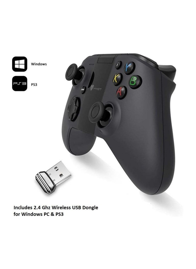 MYGT C04 Wireless Bluetooth Gamepad for PC, Android and PS3 (Black) Not Suport Iphone