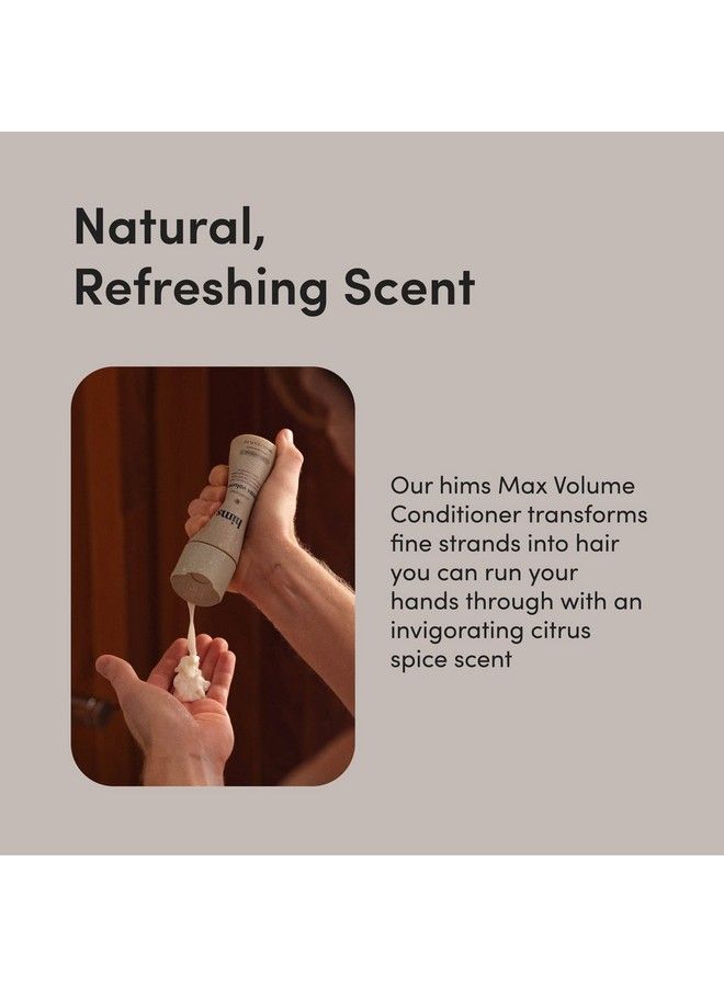 HIMS & HERS Hims Max Volume Conditioner 2 Pack Volumizing Conditioner For Men Citrus Spice Men Natural Conditioner Moisturizes Adds Shine & Bounce 2 X 6.4 Fl Oz Bottles - Image 5