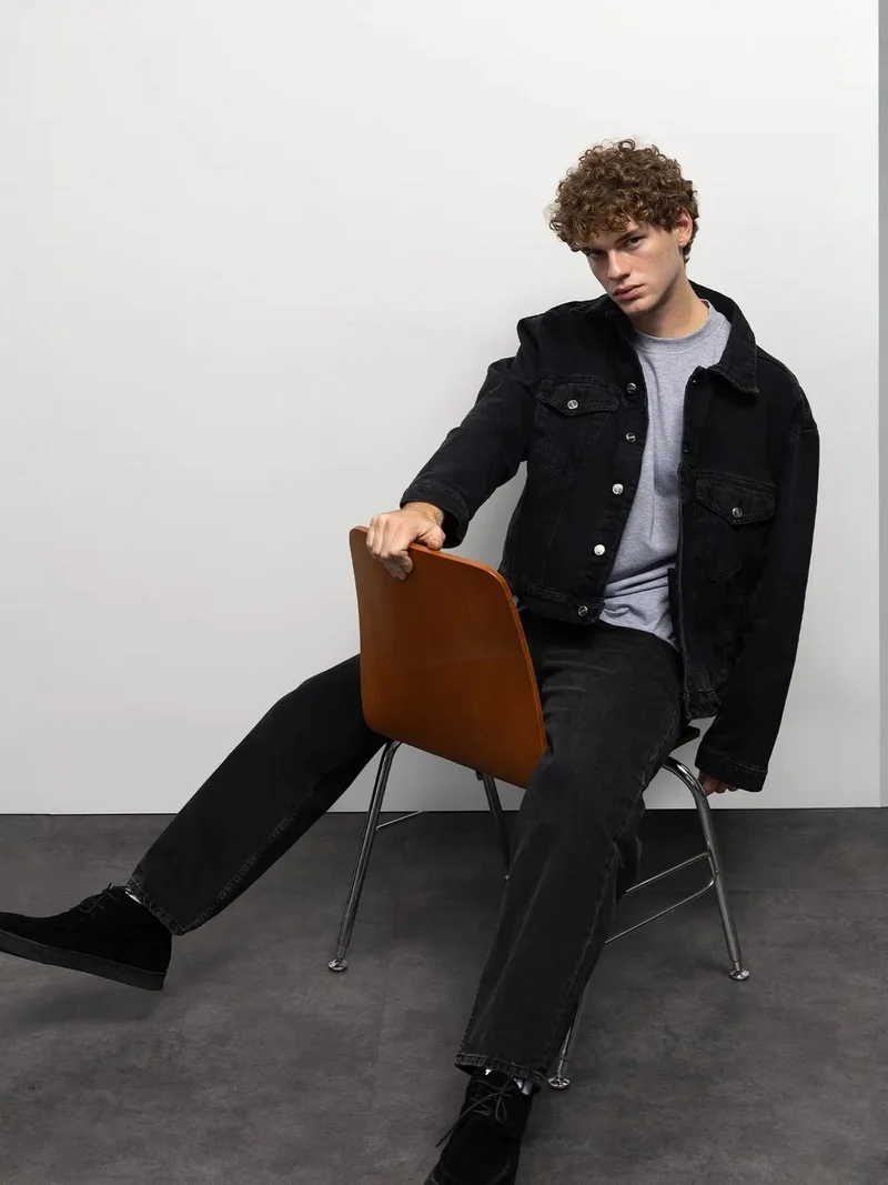 جيستو GIESTO Denim Buttoned Jacket with Pocket