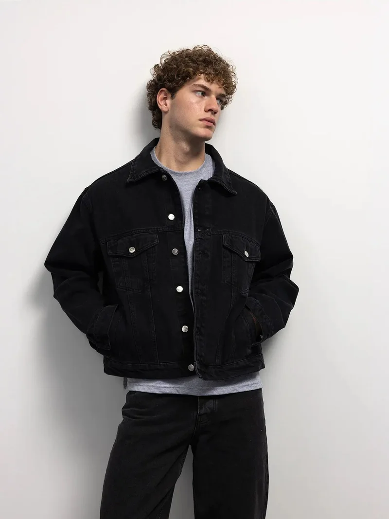 جيستو GIESTO Denim Buttoned Jacket with Pocket