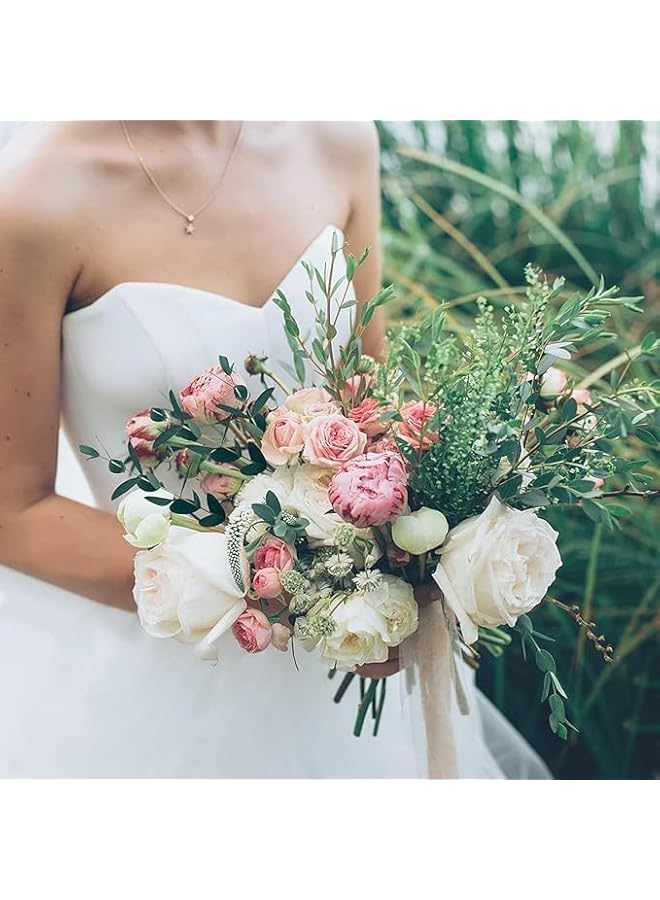 The Bros سيقان الكينا الحقيقية ديكور خضري 20 قطعة 16 بوصة نبات الكينا المجفف سيقان خضري محفوظة لتعبئة المزهريات في المنزل وزينة زهور الزفاف - Image 4