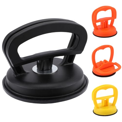 Gallipower 4PCS Car Dent Puller ToolsSuction Cup Dent Removal KitFrosted DentPuller Suction CupDents Fixer for CarCar Dents Suction PullerBlackOrangeYellow - Image 1