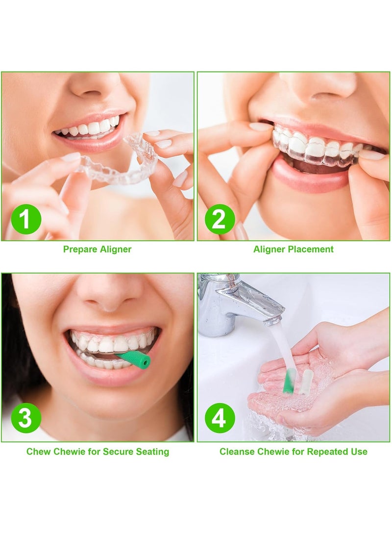 علبة مثبت تقويم الاسنان مع مرآة مدمجة، حزام مضغ، أداة إزالة وفرشاة تنظيف | علبة تقويم متينة للسفر، المنزل والمكتب - Image 4