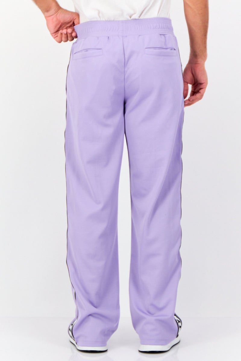 Fifty Made Men Sportswear Fit Long Inseam Training Track Pants, Lavender  - Image 2