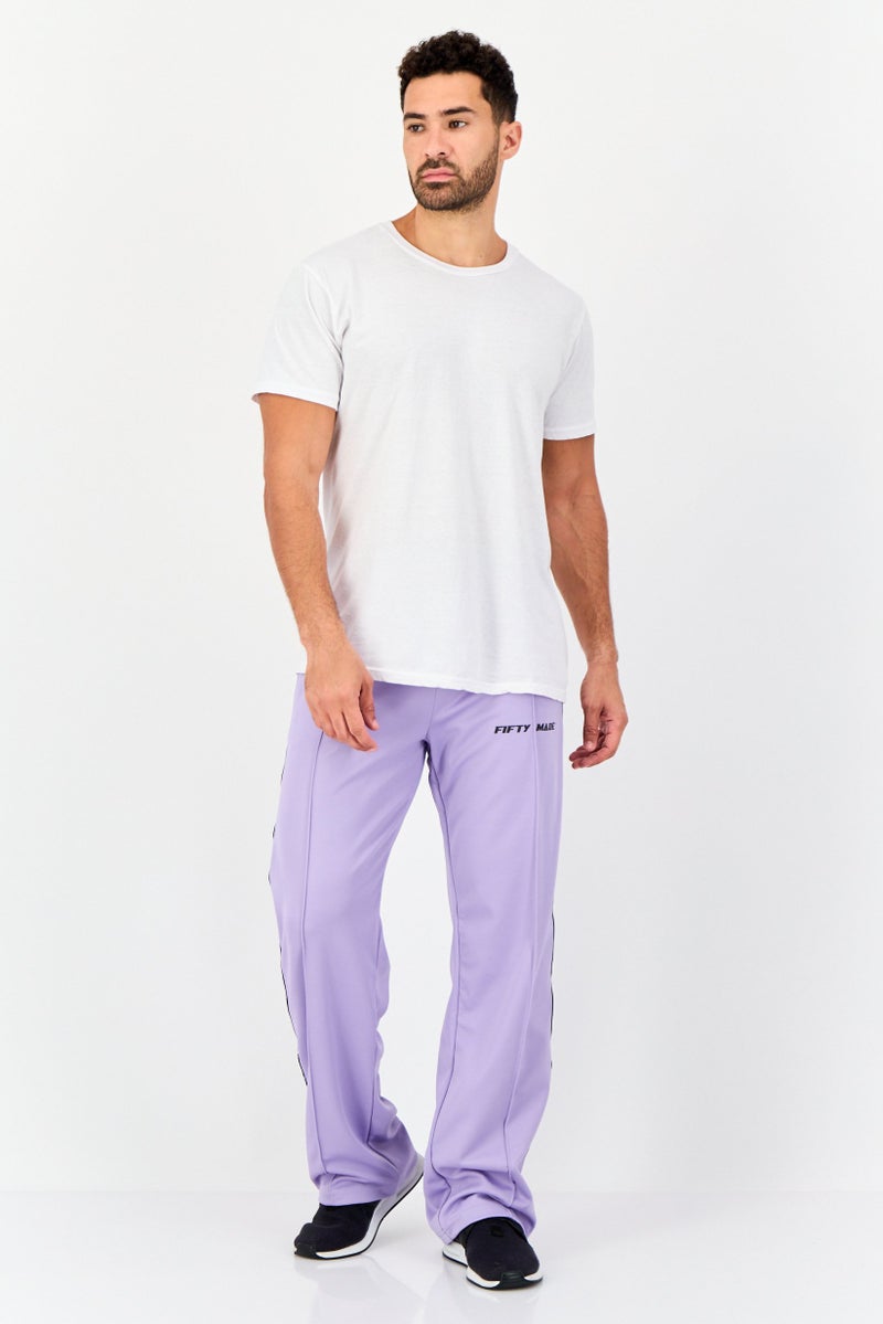 Fifty Made Men Sportswear Fit Long Inseam Training Track Pants, Lavender  - Image 3
