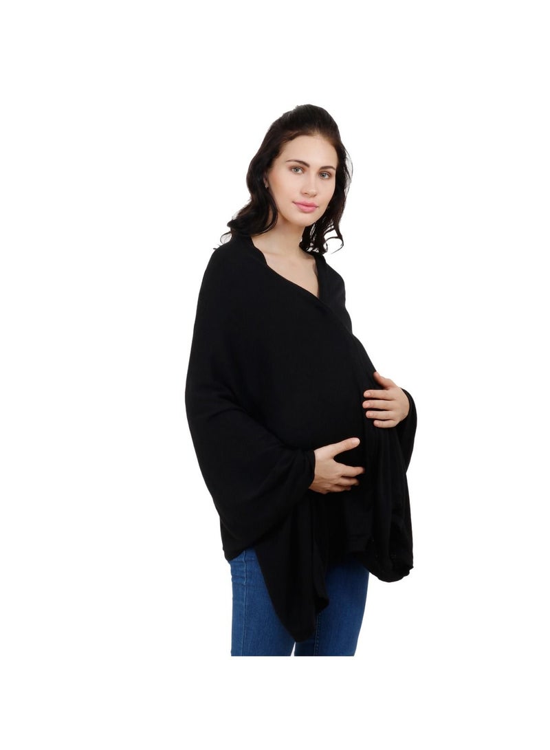 Nurtur Cotton Nursing Maternity Poncho For Breastfeeding in Car Plane or Public Places Light and Breathable Cotton Fabric 100% Privacy Universal Fit Official Product - Image 1