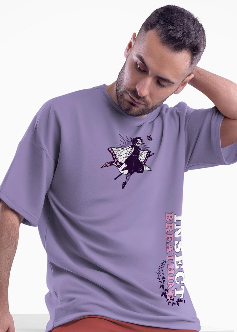 crazymonk Shinobu Kocho Oversized T-Shirt - Lilac, XL - Image 4