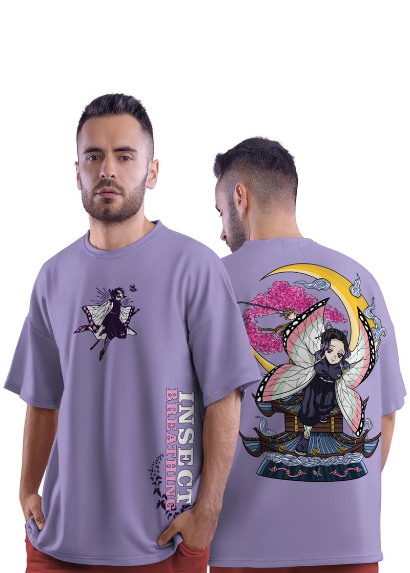 crazymonk Shinobu Kocho Oversized T-Shirt - Lilac, XL - Image 1