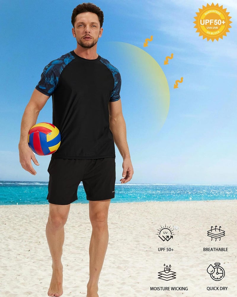 VAYAGER Men's Swim Shirts Rash Guard UPF 50+ T Shirts Quick Dry Loose Fit Water Surfing Shirt - Image 3