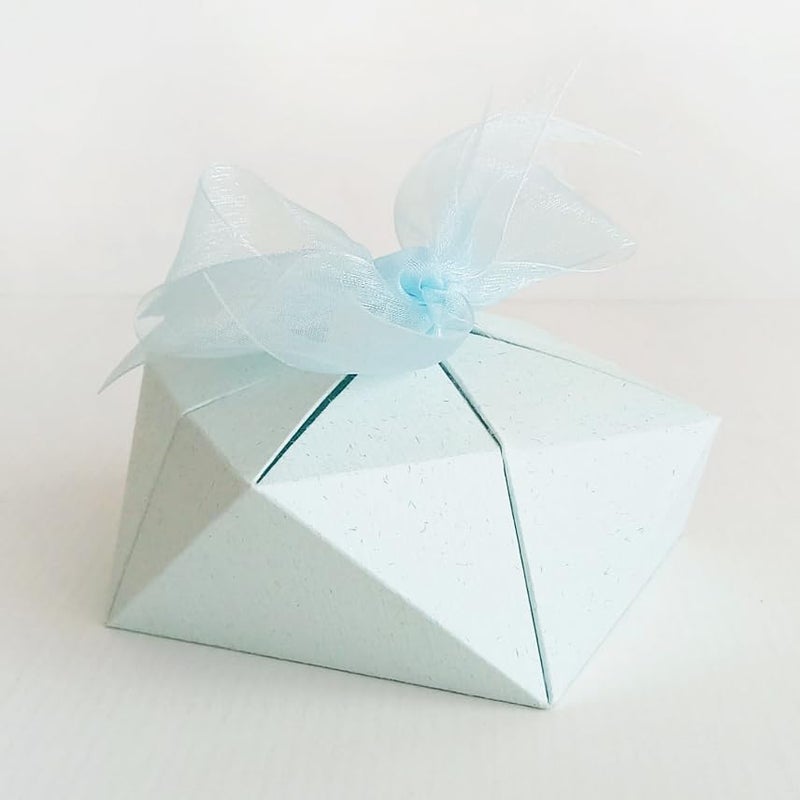 Kamalkali empty gift box with blue ribbon Wedding engagements birthday retun gift packing functions festivals Return gifts Pack of 10 - Image 2