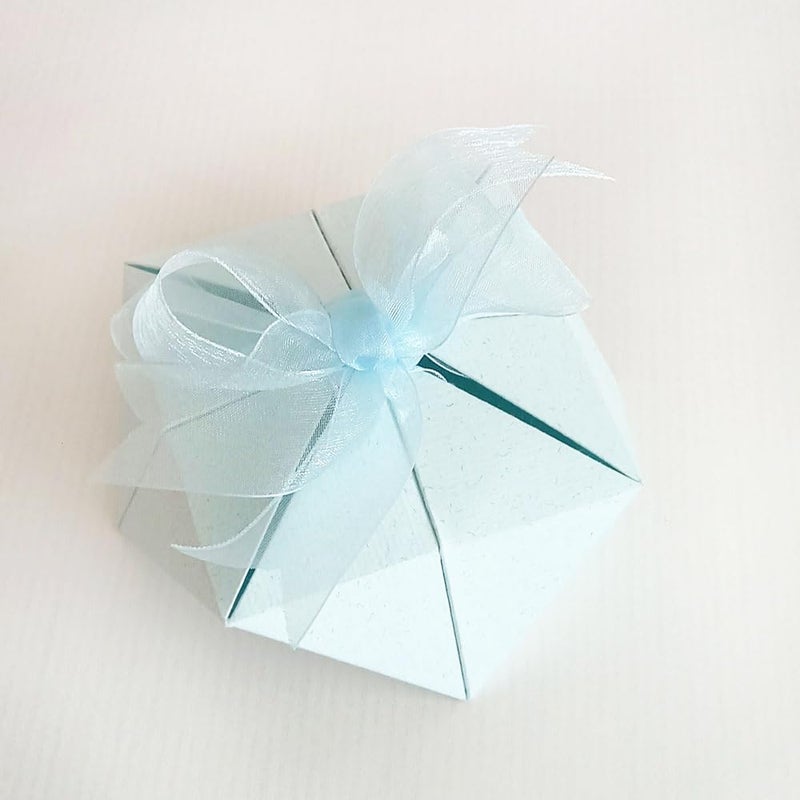 Kamalkali empty gift box with blue ribbon Wedding engagements birthday retun gift packing functions festivals Return gifts Pack of 10 - Image 3