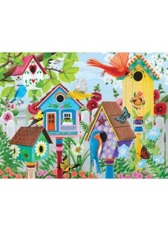 Bits and Pieces Bits and Pieces - 500 Piece Jigsaw Puzzle for Adults - ‘Birdhouse Garden’ 500 pc Large Piece Jigsaw by Artist Kathy Bambeck - 18” x 24”  - Image 1