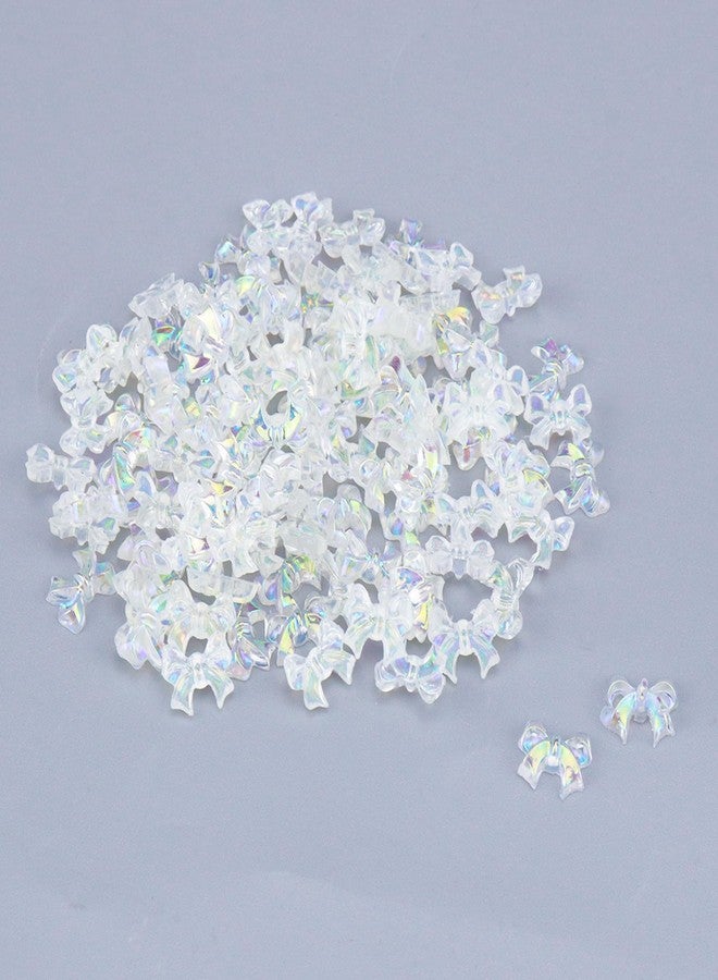 Nicerity Clear Bow Knot Shape Nail Art Charms,100pcs - Image 1