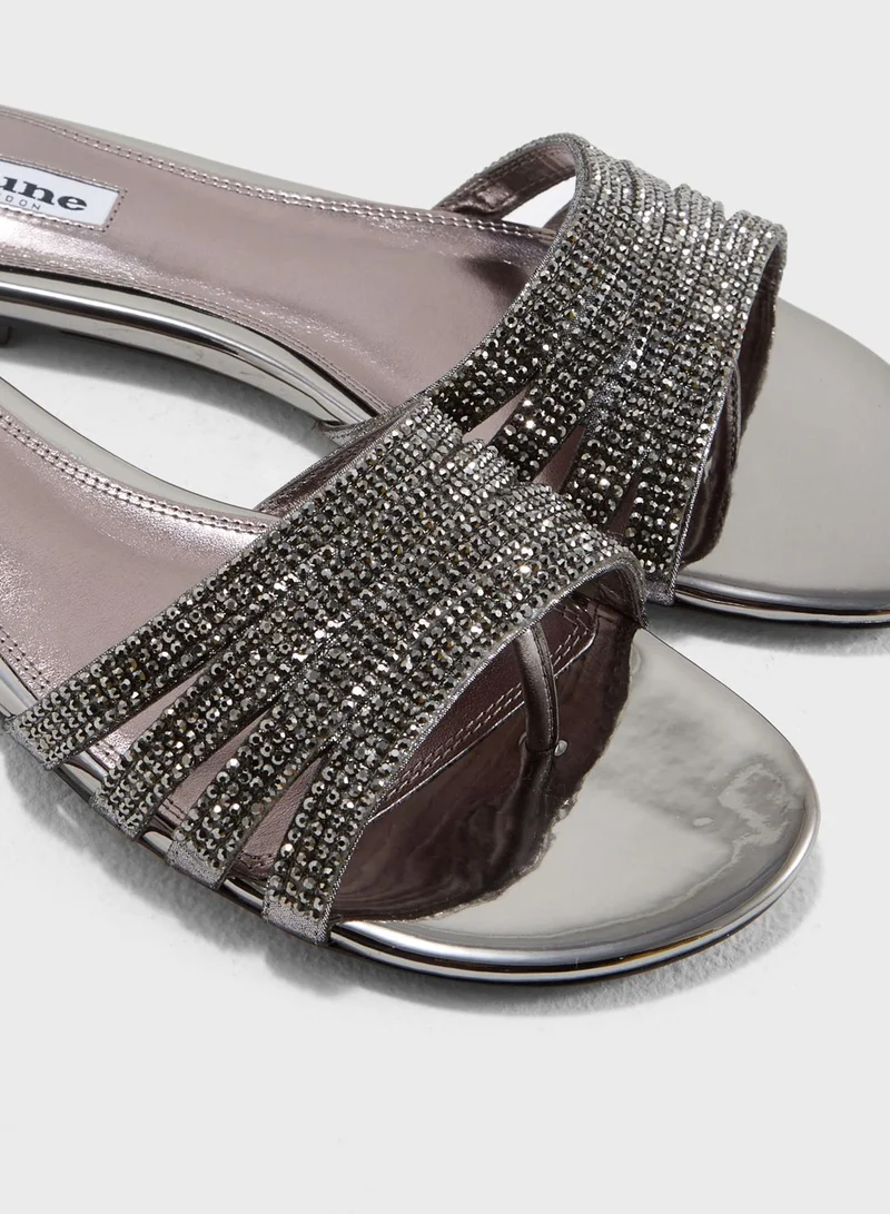 Dune LONDON Nikkita Embellished Flat Sandal