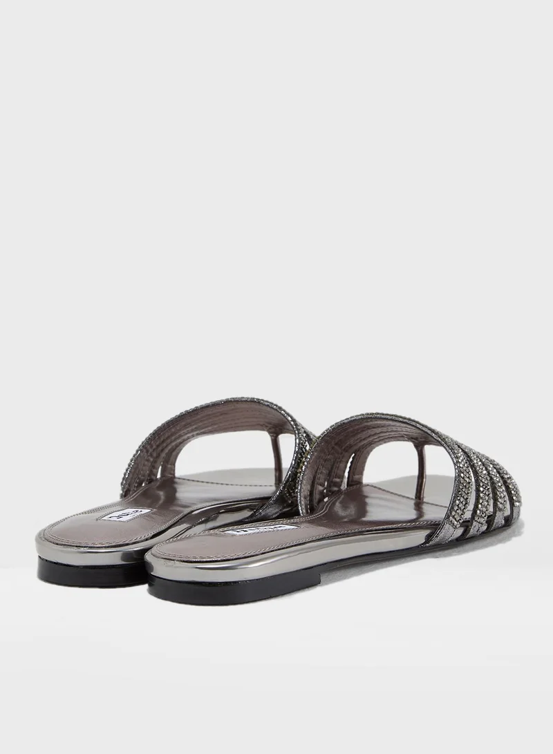 Dune LONDON Nikkita Embellished Flat Sandal