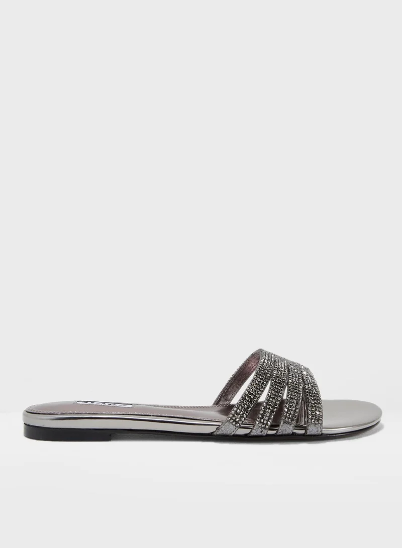 Dune LONDON Nikkita Embellished Flat Sandal