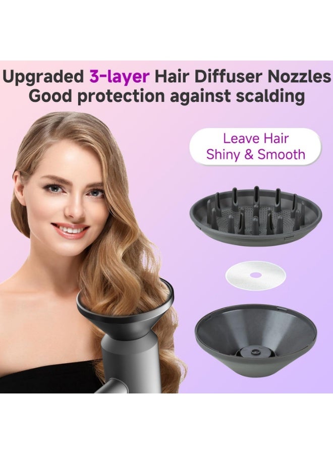 Hair Diffuser Attachment for Dyson Airwrap, Upgraded Diffuser Nozzle Compatible with Airwrap Styler, Diffuser Attachment for Airwrap HS01/HS05, for Replacement Part NO.973365-01, Grey - Image 3