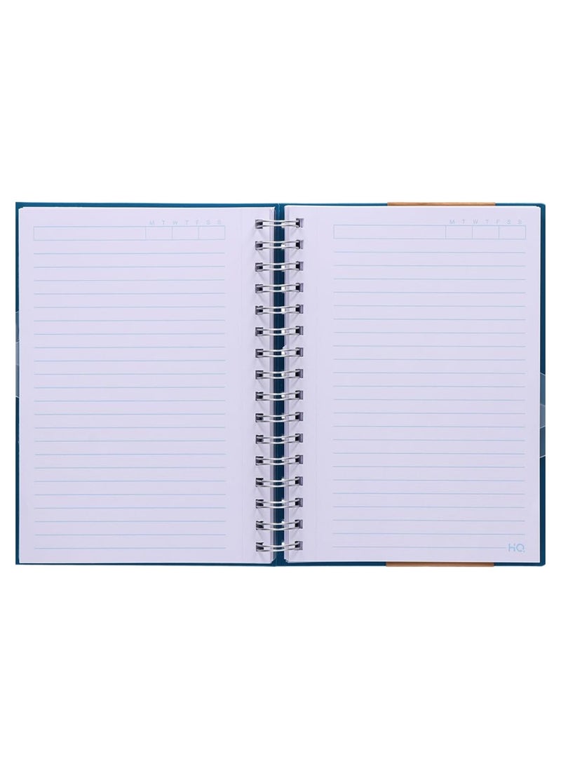 HQ - A4 Size Three Subject Spiral Notebook 200 Pages Purple - Image 1