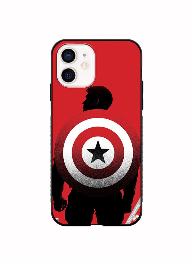 VR CREATIVE Protective Case Cover For Apple iPhone 12 mini Captain America Design Multicolour - Image 1