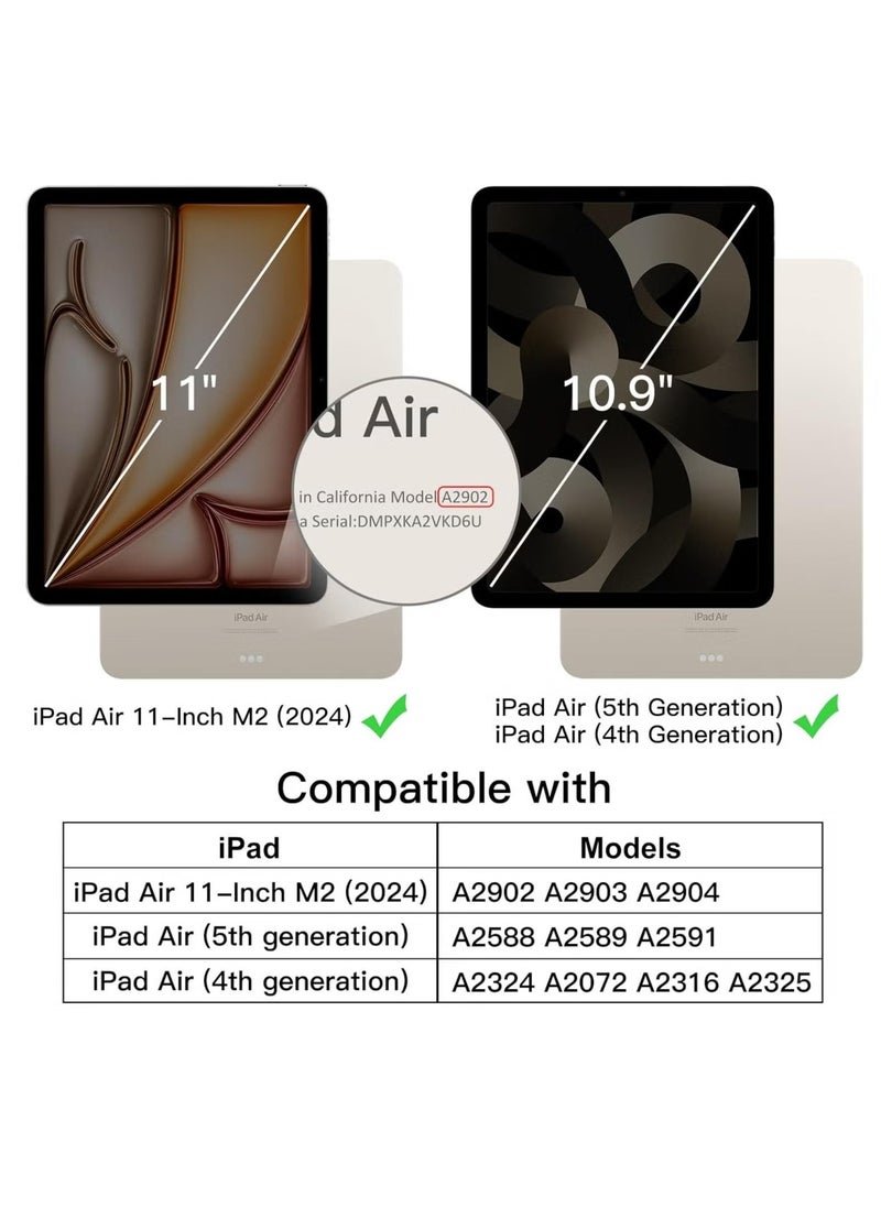 TIGER iPad Air 11-inch M2 2024 6th Generation Case with Pencil Holder, Silicone Magnetic Cover, Slim Tablet Protection for iPad Air 11-inch M2 6th Generation - Image 5