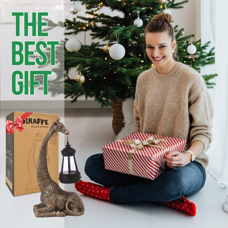 Goodeco 11 "Giraffe Statue for Garden and Home Decor - Ideal for Giraffe & Mom Gifts, Birthdays, Women's Presents, and More! Eye-Catching Ornament for Indoor and Outdoor Use (Giraffe) - Image 2