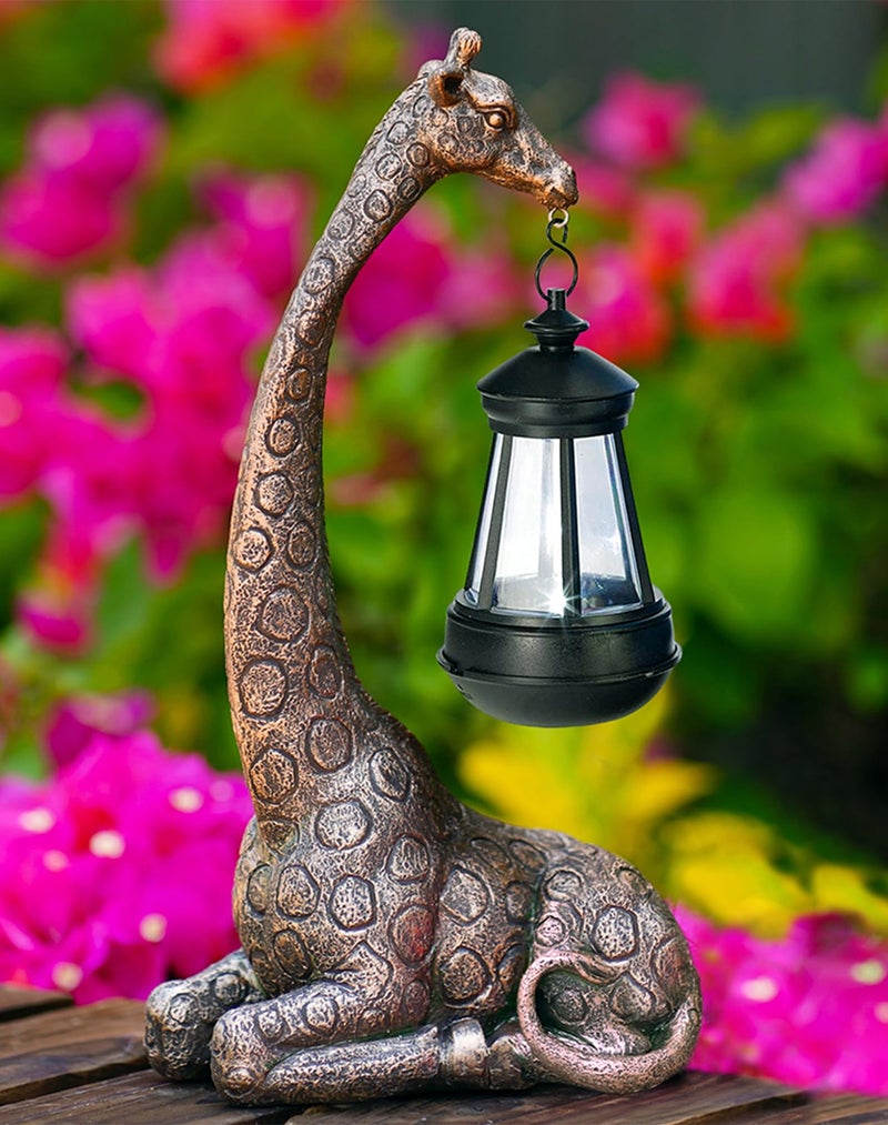 Goodeco 11 "Giraffe Statue for Garden and Home Decor - Ideal for Giraffe & Mom Gifts, Birthdays, Women's Presents, and More! Eye-Catching Ornament for Indoor and Outdoor Use (Giraffe) - Image 1