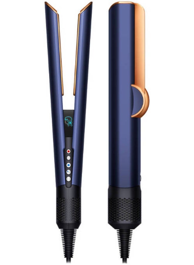 DS Dysaim HT01 Airstrait Straightener, 1600W, LCD Screen, Wet to Dry Hair, 2 Modes with 3 Heat, 3 Speed Power, 220V-240V Voltage, Intuitive Airflow, Lock Feature, Auto-Pause, Blue/Copper - Image 1
