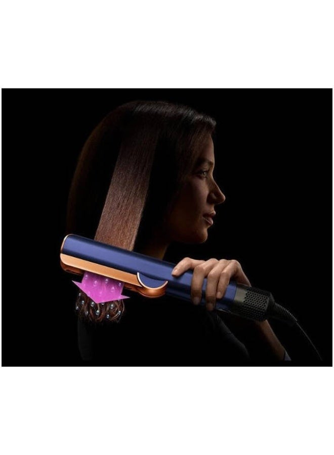 DS Dysaim HT01 Airstrait Straightener, 1600W, LCD Screen, Wet to Dry Hair, 2 Modes with 3 Heat, 3 Speed Power, 220V-240V Voltage, Intuitive Airflow, Lock Feature, Auto-Pause, Blue/Copper - Image 2