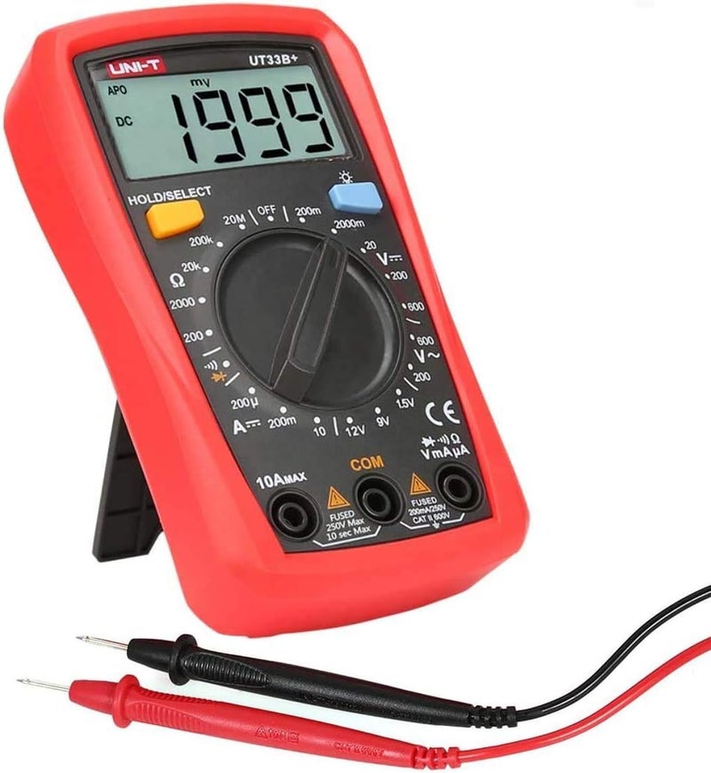 مقياس رقمي UNI-T UT33B+ مع ميزة اختبار البطارية