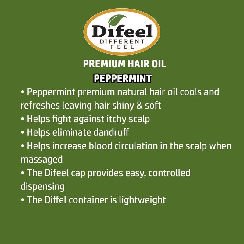 Difeel 99% Natural Peppermint Premium Hair Oil - 75ml - Image 2