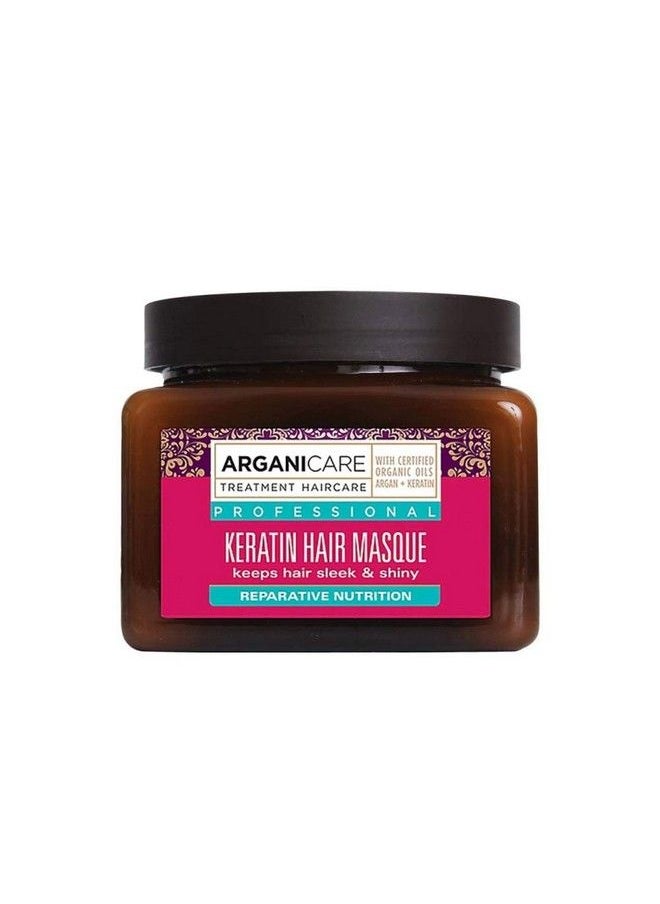 Arganicare Professional Keratin Nourishing Hair Masque With Certified Organic Argan Oil For Dry And Damaged Hair 500Ml  - Image 1