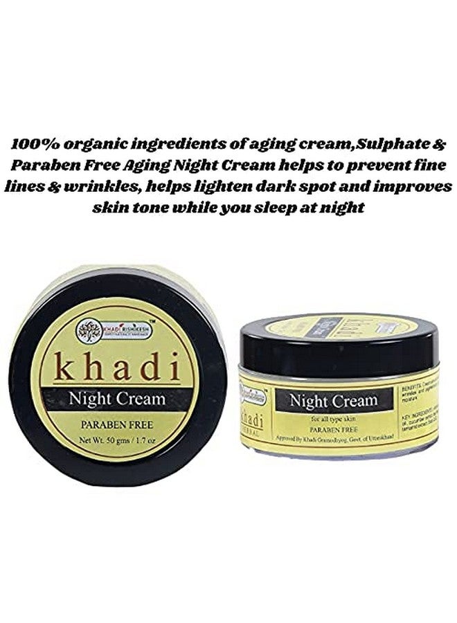 KHADI RISHIKESH Ayurvedic Night Face Creamreduce Fine Lines & Wrinkles Slow Down Signs Of Ageing Daily Glowing Skinyoungerbrighteningunisexpack Of 2 X 50 Gm (100Gm)With Nailcutter Free - Image 5