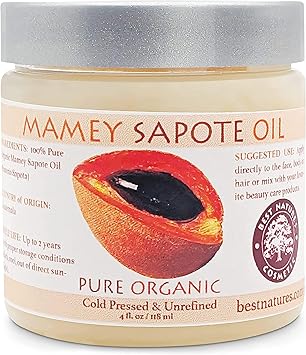 Best Nature's Cosmetics Mamey Sapote Oil Organic revitalize dry skin and hair with deep moisture and frizz control For curly wavy hairs 5 fl oz - Image 1