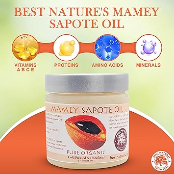 Best Nature's Cosmetics Mamey Sapote Oil Organic revitalize dry skin and hair with deep moisture and frizz control For curly wavy hairs 5 fl oz - Image 4