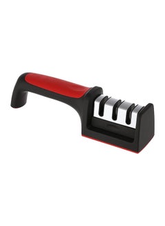 Other Stainless Steel Knife Sharpener With Plastic Handle And 3 Stage Sharping System Black Red