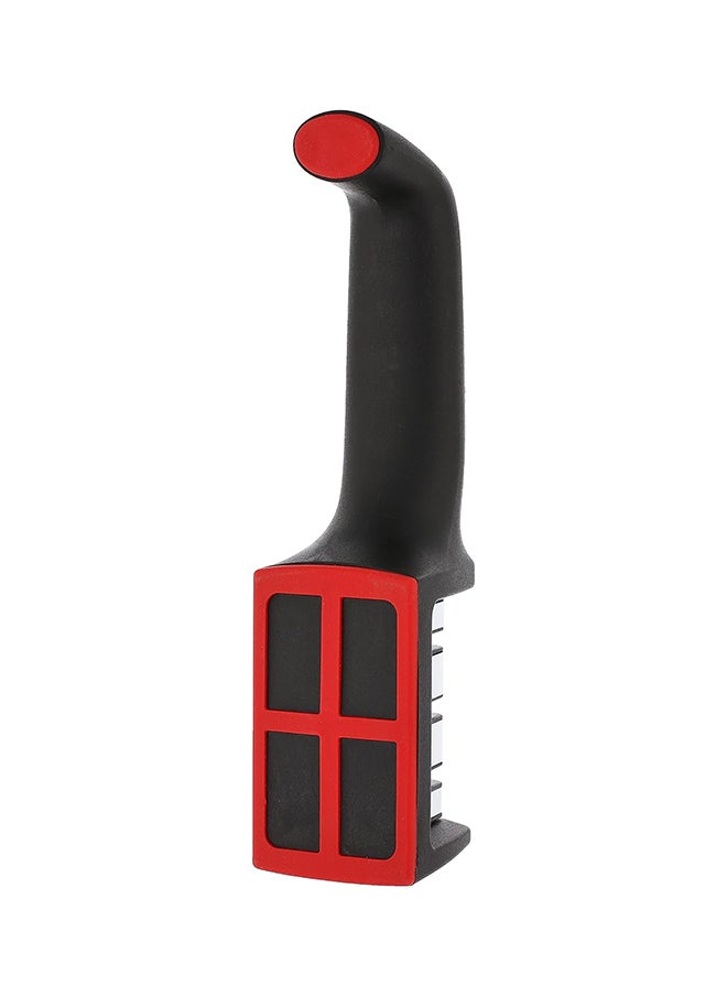Generic - Other Stainless Steel Knife Sharpener With Plastic Handle And 3 Stage Sharping System Black Red - Image 1