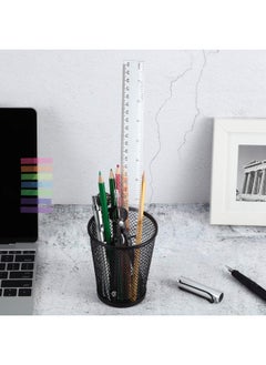 eBoot 20 Pack Clear Plastic Ruler 12 Inch Straight Ruler Flexible Ruler With Inches And Metric For School Classroom Home Or Office Clear  - Image 2