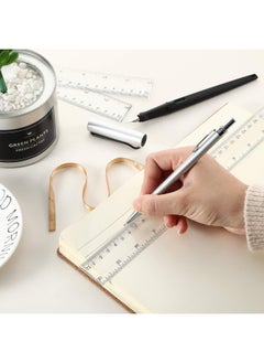 eBoot 20 Pack Clear Plastic Ruler 12 Inch Straight Ruler Flexible Ruler With Inches And Metric For School Classroom Home Or Office Clear  - Image 3