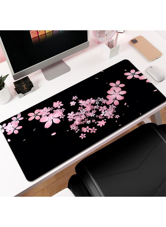 Ink Cherry Blossom Mouse Pad Large Office Desk Pad Dead Life Black And White Series Mouse Pad Rubber Non-slip-Color:400*800*2mm-Pattern:Style 21  - Image 1