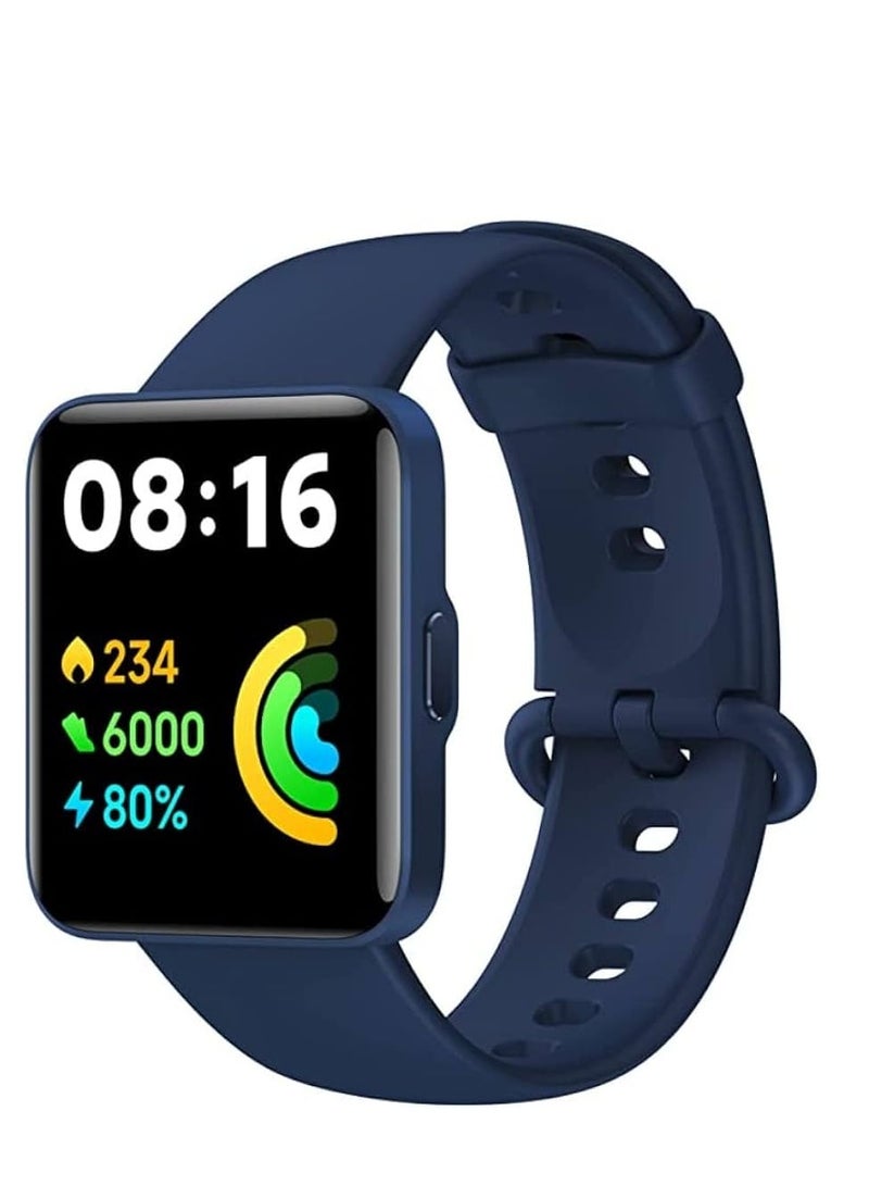 Silicone Replacement Sports Band Compatible with Xiaomi Mi Watch 2 Lite/Redmi 2 Blue - Image 2