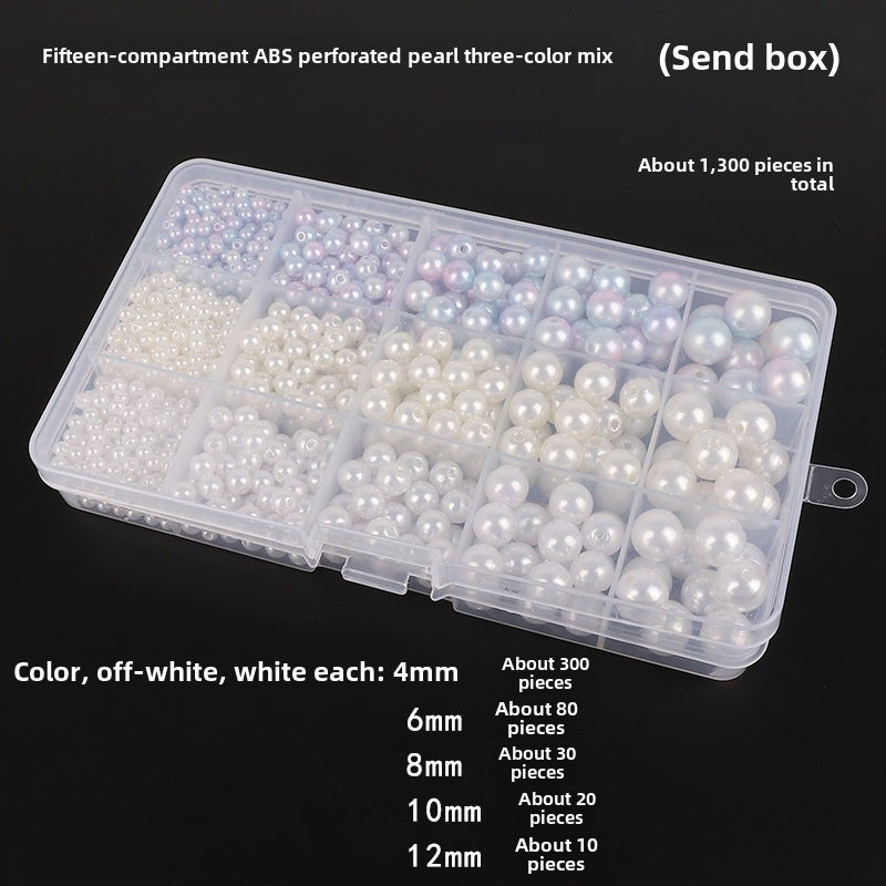 Acrylic Flat Back Animal Eyes Nose Set DIY Doll Craft 15 ABS imitation pearls about 1300 1 box/bag 