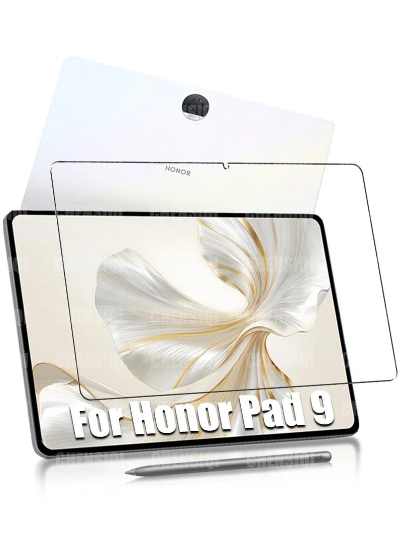 Tempered Screen Protector for Honor Pad 9 12.1 Inch 2023, 9H Hardness Tempered Glass, Bubble Free Easy Installation, Full Coverage And Anti Scratch Case Friendly- Clear