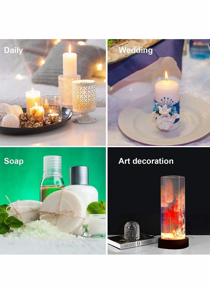 SYOSI - 2pcs Silicone Candle Molds for Candle Making 2 Sizes Cylinder Resin Molds for Making Aromatherapy Candles DIY Casting Epoxy Mold for Resin Soap Flower Specimen Insect Specimen Clay Craft - Image 1
