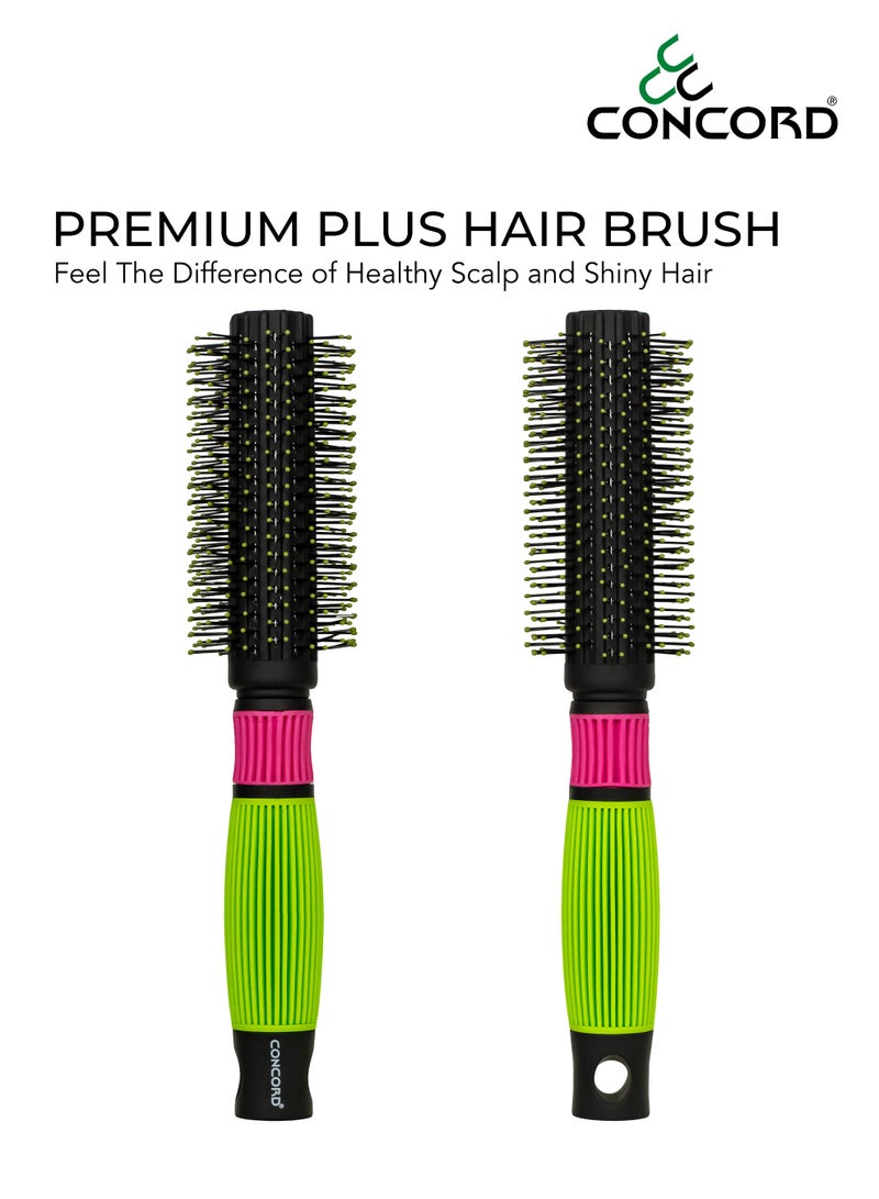 CONCORD Premium Plus Hair Brush – Round Brush for Styling, Detangling, Curling, Blow Dry Styling & Smoothing | Soft Nylon Bristles with Ceramic Tips | Lightweight, Travel Friendly | For All Hair Types, Unisex - Image 5