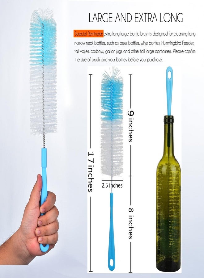 ALINK 17 inch Extra Long Bottle Cleaning Brush Cleaner for Washing Narrow Neck Beer/Wine/Thermos, Brewing Bottles, Hummingbird Feeder - Image 2