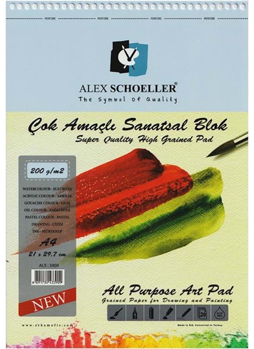 Alex Schoeller Multi-Purpose A4 Spiral Picture Book 200 gr 20 pcs 